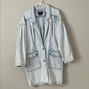 Vintage Andy Johns Acid Washed Denim Jacket in Size M